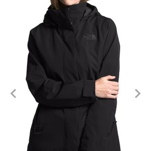 North Face black westoak city trench coat waterproof snow ski jacket new XS